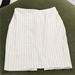 Express White Pinstripe Pencil Skirt